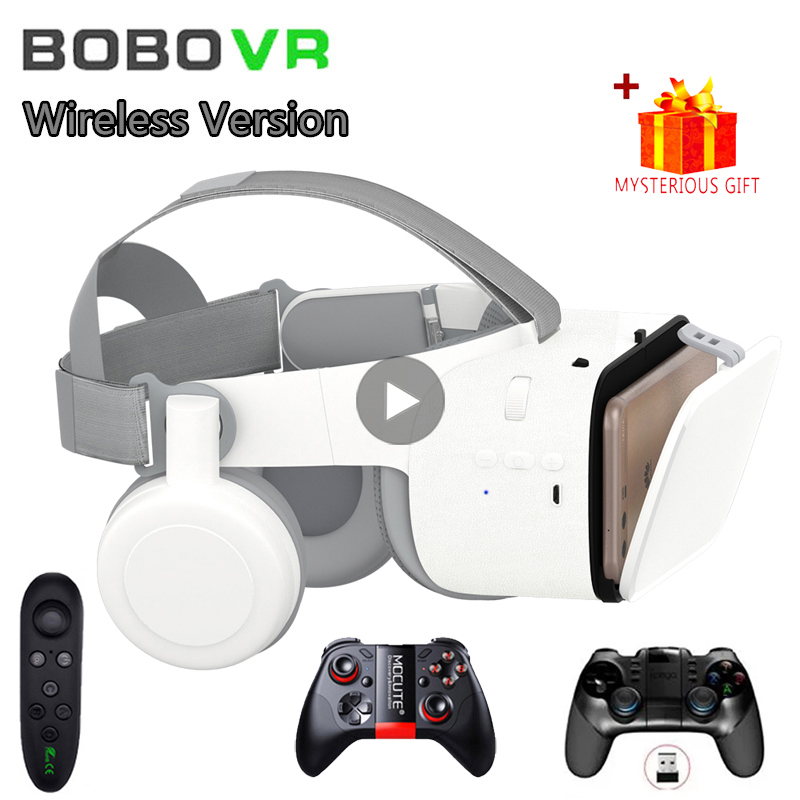 Óculos de realidade virtual BOBO VR Z6 com headset Bluetooth e lentes 3D para smartphones