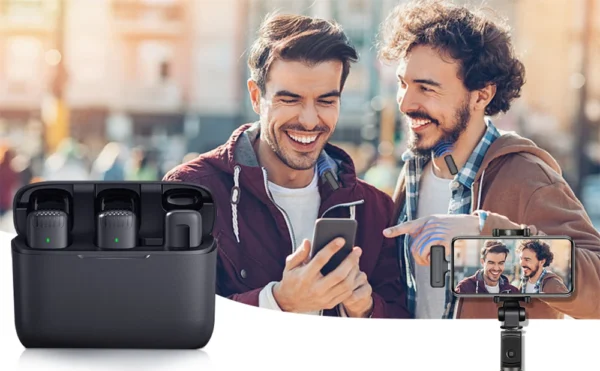 Microfone de Lapela Sem Fio - Redução de Ruído (5)